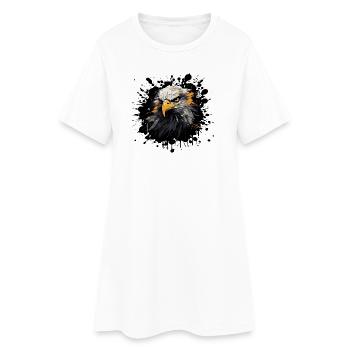 Eagle Head Color Splash - Women’s T-Shirt Dress - white - Front