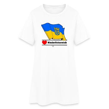 Lower Austria Flag with Heart - Women’s T-Shirt Dress - white - Front