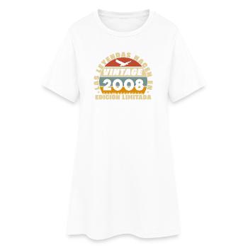 2008 Vintage Retro Geburtstagsgeschenk - Frauen T-Shirt-Kleid - Weiß - Vorne