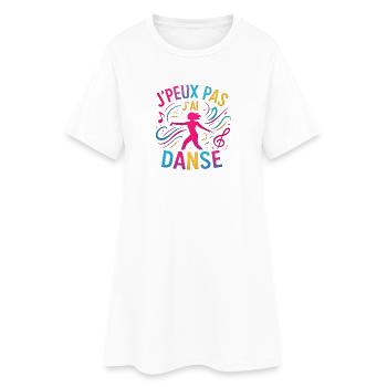J'peux pas j'ai danse — éclat coloré - Robe T-shirt Femme - blanc - Devant