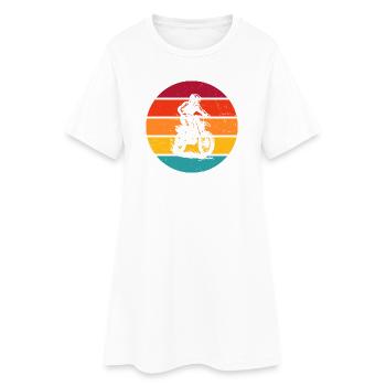 Conception de motocross pleine de caractère - Robe T-shirt Femme - blanc - Devant