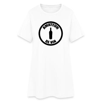 Amateur de vin / Alcool - Robe T-shirt Femme - blanc - Devant