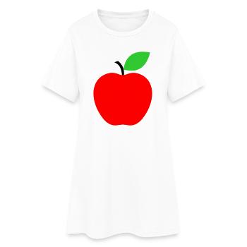 Icône minimaliste Red Apple - Robe T-shirt Femme - blanc - Devant