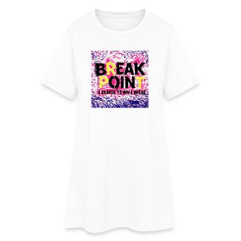 Conception du vainqueur de la balle de break au tennis - Robe T-shirt Femme - blanc - Devant