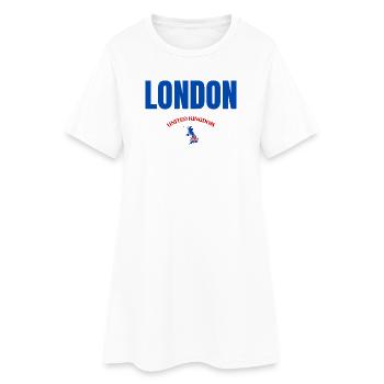 Londres – Royaume-Uni Design urbain - Robe T-shirt Femme - blanc - Devant