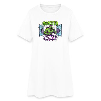 Rocker Voix Monstrueuse - Robe T-shirt Femme - blanc - Devant