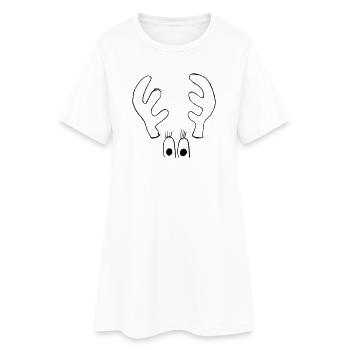 Orignal aux grands yeux - Robe T-shirt Femme - blanc - Devant