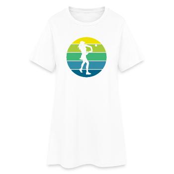 tennis - Robe T-shirt Femme - blanc - Devant