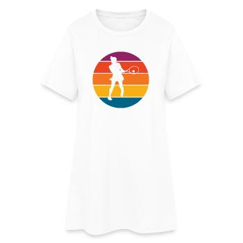 tennis - Robe T-shirt Femme - blanc - Devant