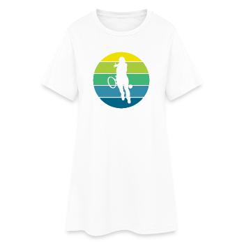 Tennis - Frauen T-Shirt-Kleid - Weiß - Vorne