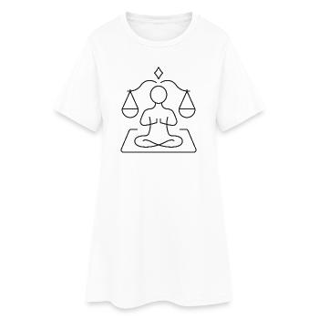 Équilibre du yoga dans le style zen - Robe T-shirt Femme - blanc - Devant