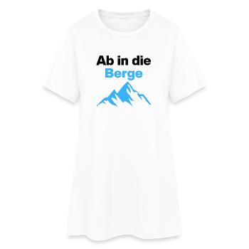 Direction la montagne. Pour les randonneurs et les alpinistes - Robe T-shirt Femme - blanc - Devant