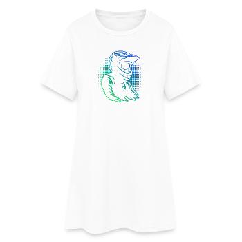Motocross Fokus pur - Frauen T-Shirt-Kleid - Weiß - Vorne