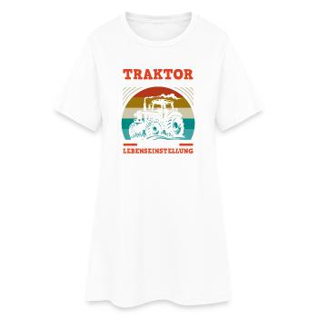 Tractor Farmer Farmer Tractor Driver Tractor - Women’s T-Shirt Dress - white - Front