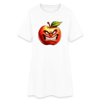 pomme - Robe T-shirt Femme - blanc - Devant