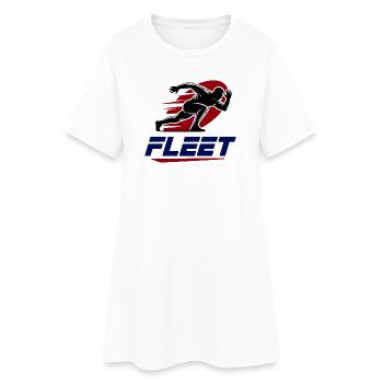 Emblème du Fleet Racer - Robe T-shirt Femme - blanc - Devant