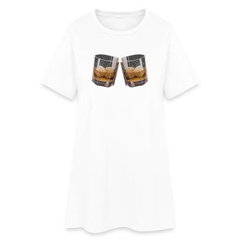 Sounding whisky glasses - Women’s T-Shirt Dress - white - Front