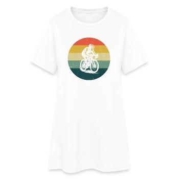 Statement für alle Rennrad - Frauen T-Shirt-Kleid - Weiß - Vorne