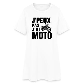 J-peux_pas_J-ai_Moto - Robe T-shirt Femme - blanc - Devant