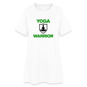 Guerrier du Yoga – Fort, calme, inarrêtable - Robe T-shirt Femme - blanc - Devant