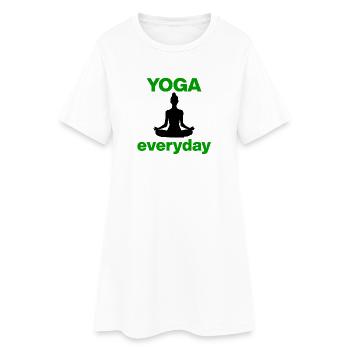 Yoga everyday – Dein täglicher Reset für Yogalove - Frauen T-Shirt-Kleid - Weiß - Vorne