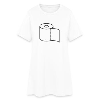 Papier toilette - Robe T-shirt Femme - blanc - Devant