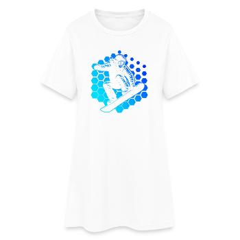 Snowboard style for every occasion - Women’s T-Shirt Dress - white - Front