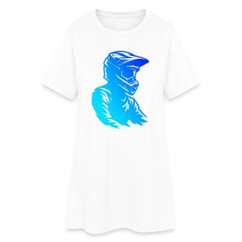 Message clair du motocross - Robe T-shirt Femme - blanc - Devant