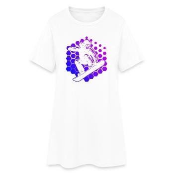 Motif de snowboard clair pour chaque jour - Robe T-shirt Femme - blanc - Devant