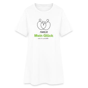 Famille – Mon bonheur, mon tout - Robe T-shirt Femme - blanc - Devant