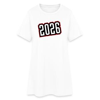 2026 - Robe T-shirt Femme - blanc - Devant