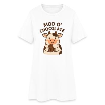 Moo o’Chocolate Drôle de jeu de mots vacain - Robe T-shirt Femme - blanc - Devant
