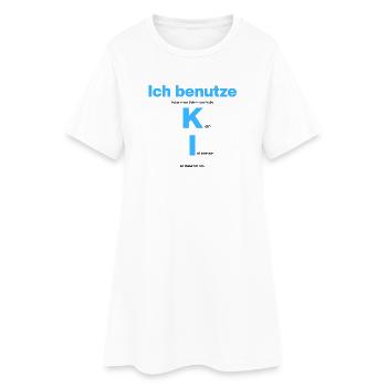 Je préfère utiliser mon cerveau – aucun intérêt pour l’IA - Robe T-shirt Femme - blanc - Devant