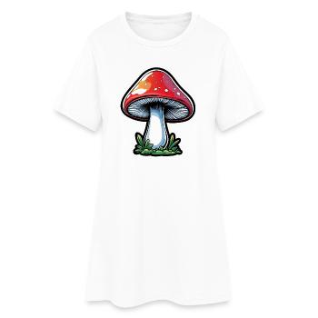 Conception du Popart Red Toadstool - Robe T-shirt Femme - blanc - Devant