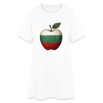 Bulgarie - Robe T-shirt Femme - blanc - Devant
