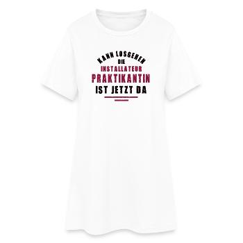 Stagiaire plombier Stage Plombier - Robe T-shirt Femme - blanc - Devant