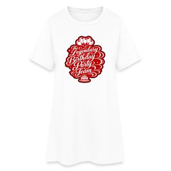 Équipe d’anniversaire qui dit - Robe T-shirt Femme - blanc - Devant