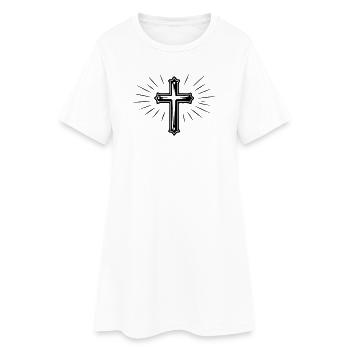 Symbole chrétien croisé - Robe T-shirt Femme - blanc - Devant