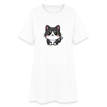 Charme Chibi Chat - Robe T-shirt Femme - blanc - Devant