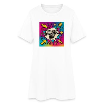 Stand somewhere else Popart - Women’s T-Shirt Dress - white - Front