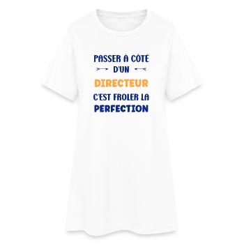 Frôler la perfection avec un directeur - Robe T-shirt Femme - blanc - Devant