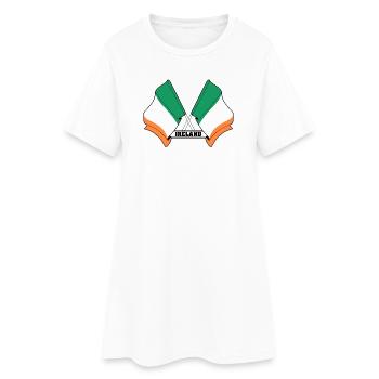 Drapeau irlandais franchi - Robe T-shirt Femme - blanc - Devant