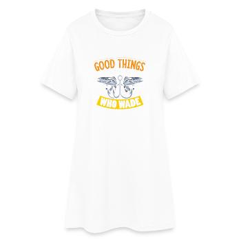 Pêcheurs Pêcheurs Pêcheurs Pêcheurs Pêcheurs Sportifs - Robe T-shirt Femme - blanc - Devant