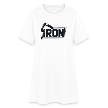 Iron Crane Bold Logo Tee - Robe T-shirt Femme - blanc - Devant