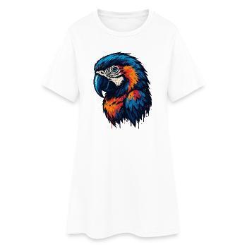 Magnifique tête de perroquet - Robe T-shirt Femme - blanc - Devant
