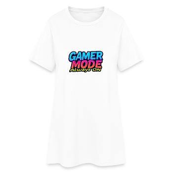 Gamer-Modus immer an - Frauen T-Shirt-Kleid - Weiß - Vorne