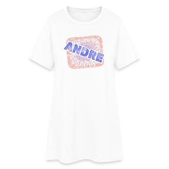 Collègue André - Robe T-shirt Femme - blanc - Devant