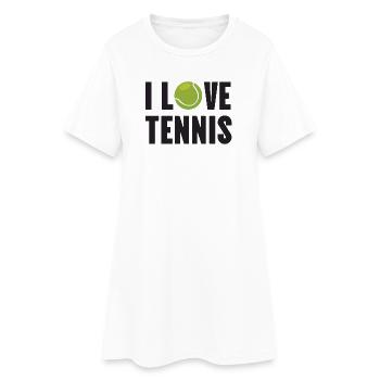 J’adore le tennis - Robe T-shirt Femme - blanc - Devant