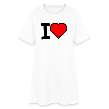 I Cœur - Robe T-shirt Femme - blanc - Devant