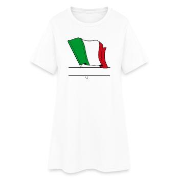 Drapeau italien – Espace de nom - Robe T-shirt Femme - blanc - Devant